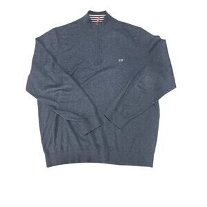 Vineyard Vines mens Saltwater quarter-zip pullover sweater 100% cotton XL PREPPY